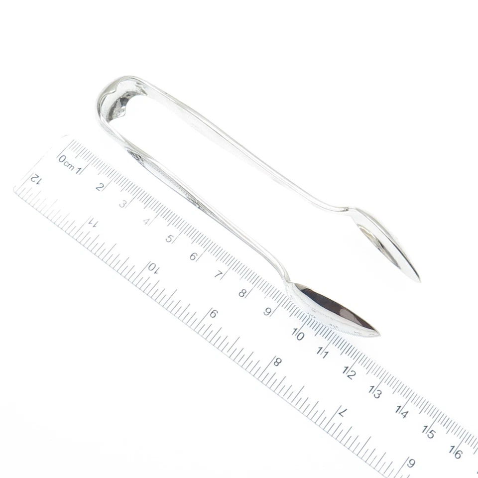 Pinzas cuchara cubo azúcar rosa belga antigua plata 800 Foto 4 de 4