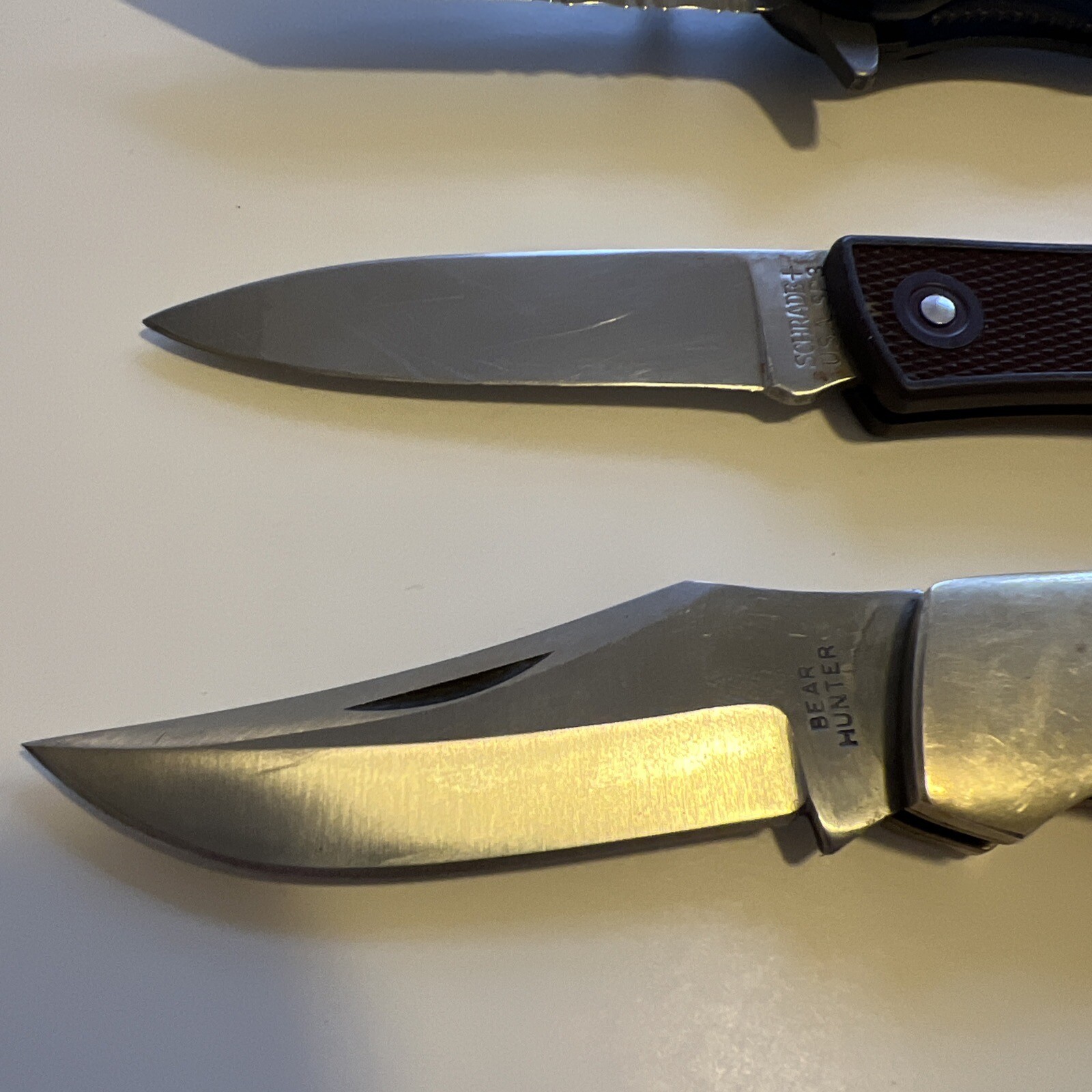 Vintage Buck Bear Hunter Pocket Knife lot of 3 Schrade Vintage eBay