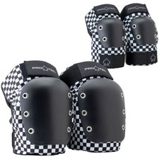 Pro Tec Skateboard Pads Combo Knee/Elbow 2 Pack Checker Size M
