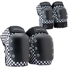 Pro Tec Skateboard Pads Combo Knee/Elbow 2 Pack Checker Size M