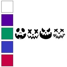 Jack 'O Lantern Halloween, Vinyl Decal Sticker, Multiple Colors  Sizes 7109