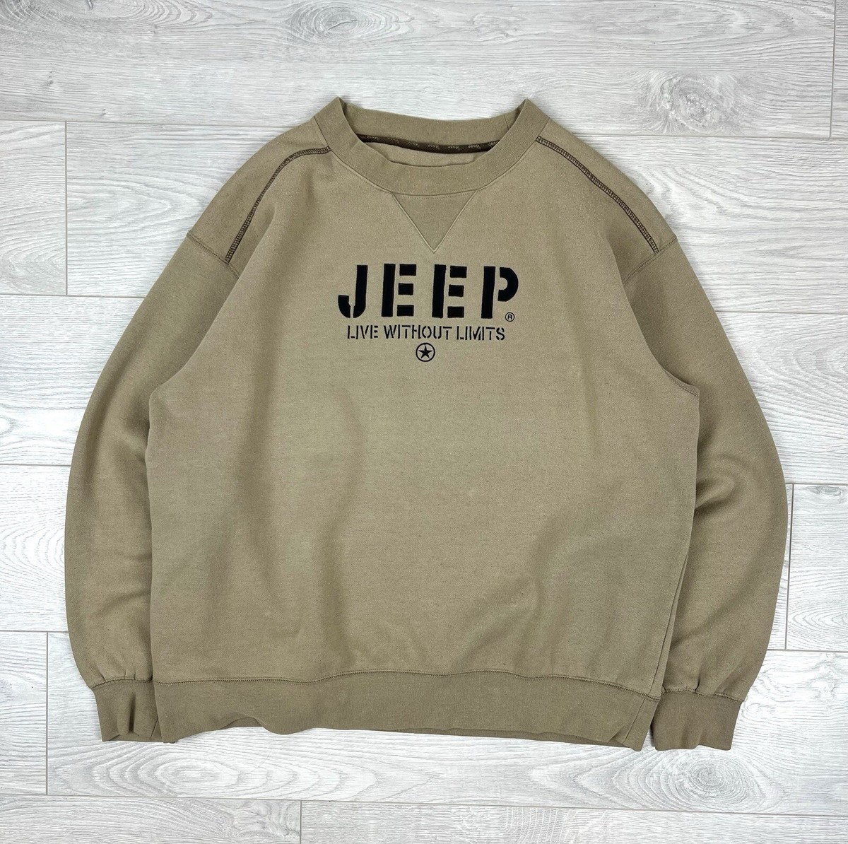 ★JEEP★ Pigment Big Logo Sweatshirt Jeep Vintage 00s Racing Logo Sweatshirt L size mens | eBay