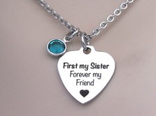 First My Sister, Forever My Friend Necklace, Gift for Sister, Sister Birthday