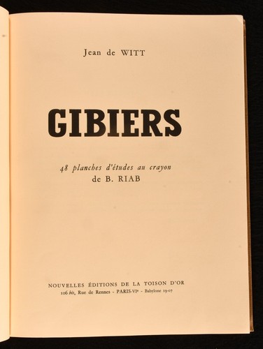 1950 Gibiers Jean De Witt Limited Edition Illustrated B Riab - Picture 6 of 9