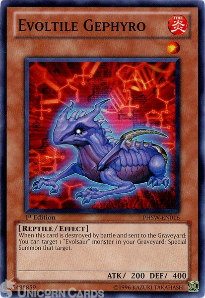 PHSW-EN016 Evoltile Gephyro Common 1st Edition Mint Yu-Gi-Oh! Card