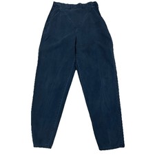 Vintage 90s Espirt Ltd Black High Waisted Tapered Pants Sculpted Seam Small