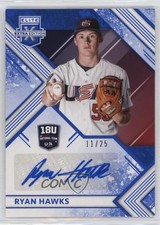 2018 Panini Elite Extra Edition Blue 11/25 Ryan Hawks #18U-RY Auto s3g