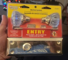 Defender Security Mortise Lock Keyed Set Glass Knob Indoor E-2311