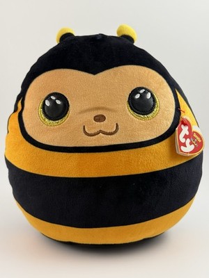 TY Squish-a-Boos ZINGER the Bumble Bee 10'' Plush   Soft, Squishy & Adorably Swee