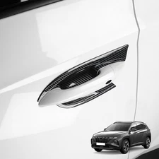 Carbon Fiber Exterior Door Handle Shell Cover Trim Trims For Hyundai Tucson NX4