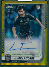 2025 TOPPS CHROME MLS HOBBY Luca de la Torre Chrome Auto Gold Refractor /50