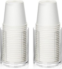 2 Pack Mouthwash Cups Holder,Bathroom Cup Dispenser,Small Disposable Paper Cup