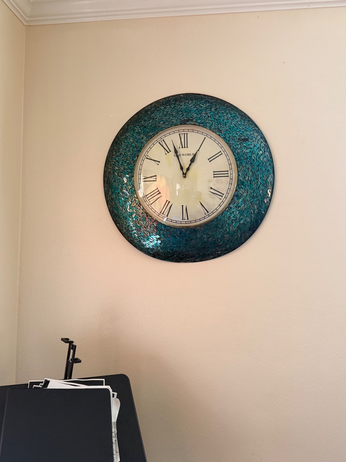 Pier 1 Imports Green Mosiac Clock