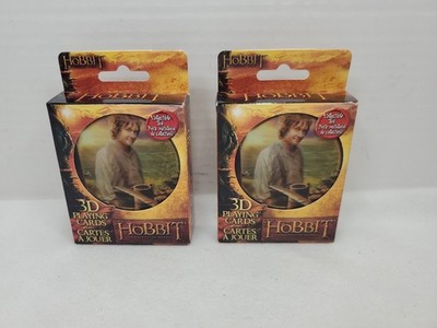 Lot Of 2 The Hobbit 3D Playing Cards Lenticular Deck in Metal Tin