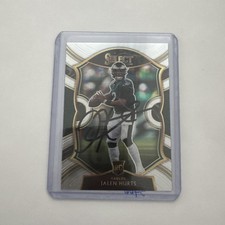 Jalen Hurts 2020 Panini Select Silver Prizm #50 RC AUTO  EAGLES MVP 