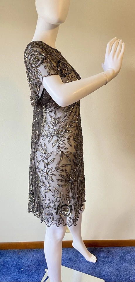 Vestido Vintage Cuentas Red Transparente "Hazel" Años 90 Foto 4 de 4