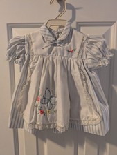 Girls Vintage Blue/White Dress Sz. 6 Months GVC