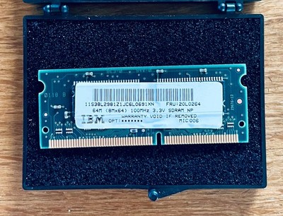 IBM ThinkPad 64MB PC100 SO-DIMM FRU 20L0264 Micron 144-pin CL2