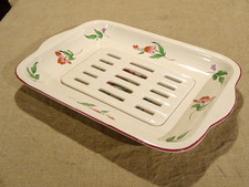 Plat à asperges faïence Lunévi…