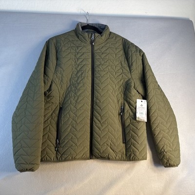 Rainforest Jacket Men s Medium Quilted Insulated, Full Zip, Pockets, NWT