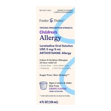 Children's Allergy Loratadine Oral Solution 4 Oz By Foster And Thrive