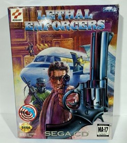 Sega CD Lethal Enforcers Game w/ Big Box & Poster
