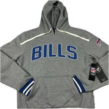 Buffalo Bills Gray Pullover Hoodie Men's Size Small '47 NFL Team Apparel New