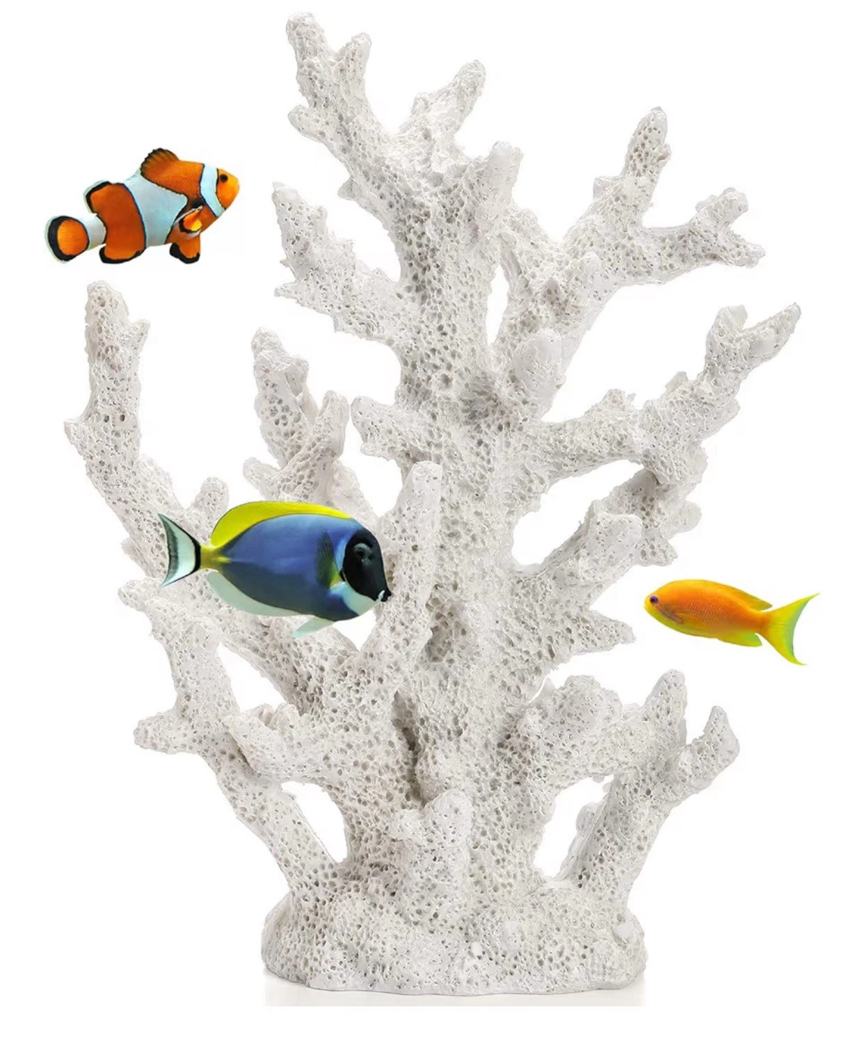 Artificial Coral Ornament, Resin Faux White Coral Reef Aquarium Decor
Opens in a new window or tab