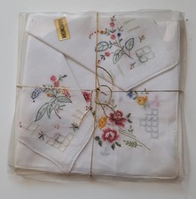 Vintage Three Hand Embroidered