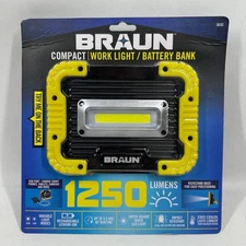 New Braun 1250 Lumen LED Rechargeable Battery Bank Work Light