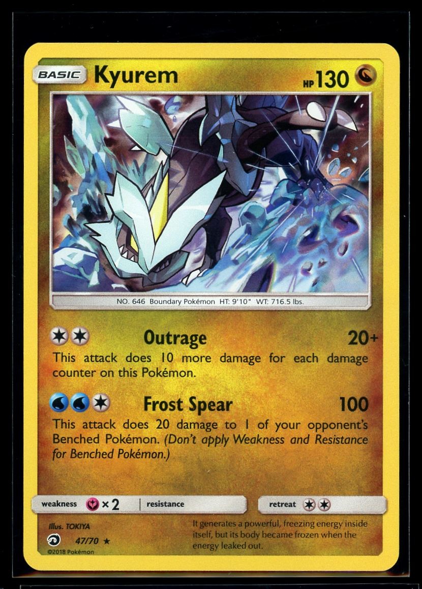 2018 Sun & Moon - Dragon Majesty Kyurem #47 Holo Rare Pokemon Card