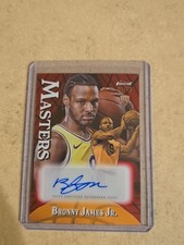 24-25 Topps Finest Masters Autograph Bronny James Red RC On Card Auto 1/10 SSP! 