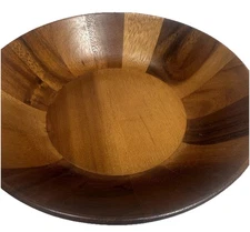 Nambe Skye Wood Individual Salad Bowl Acacia Wood 9"D x 2"H NEW