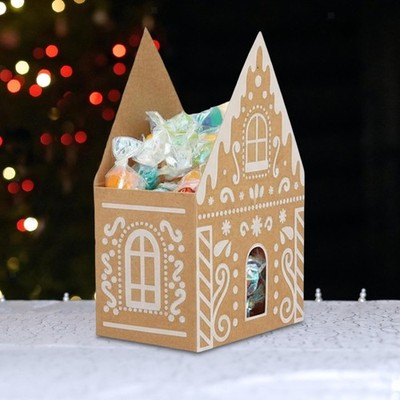 Lebkuchenhaus Leckerli Box Papier Keksdose für Popcorn Kaffeebohnen Goodie