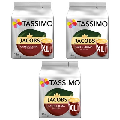 TASSIMO Kapseln Jacobs Caffè Crema Classico XL aromatisch T Discs 3x 16 Getränke