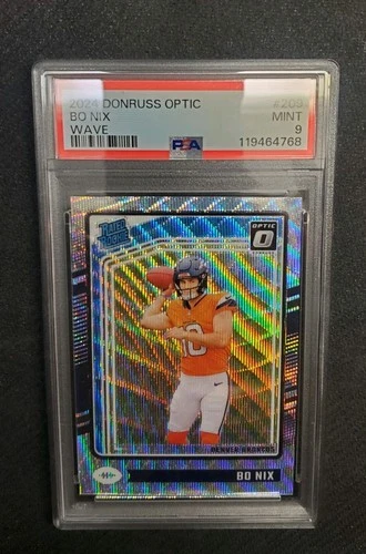 2024 Panini Donruss Optic Rated Rookie Bo Nix #209 Wave Prizm /300 (RC)