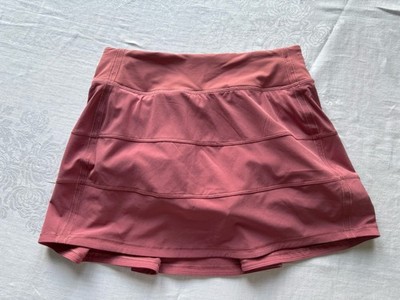 Lululemon Pace Rival Mid-Rise Skirt Brier Rose Sz 2 Tall/Long