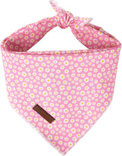Summer Dog Bandana, Hawaii Bandana for Small Medium Dog, Cute Pink Puppy Bandana