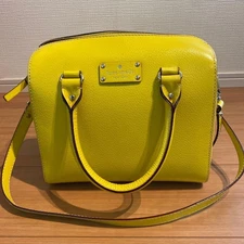 m1215 kate spade Yellow Shoulder Bag WKRU173 Stylish Crossbody Damaged