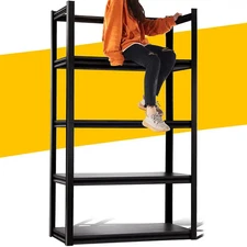 Black 5-Tier Heavy Duty Metal Freestanding Storage Shelving Unit (32 In. W X 63 