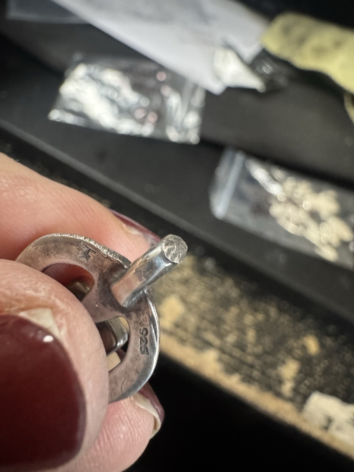 925 Sterling Silver Small Native Signed Turquoise… - image 11