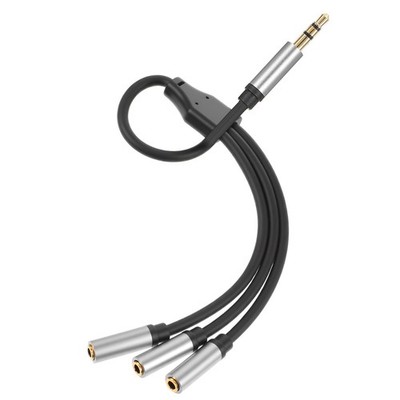 Audio Splitter, 3.5mm 3 Way Headphone Splitter 1 Input 3 Output Stereo Audio ...