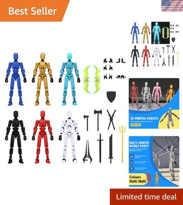 6 Pack Assembly Completed T13 3D Action Figure,Dummy Nova Titan Lucky 13 Action