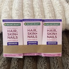  3 Nature's Bounty Optimal Solutions Hair Skin Nails Xtra Strength Biotin 10/26