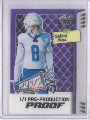 Salesi Moa PS-SM1 2025 Leaf Metal 1/1 Pre-Production Proof Prep School Purple