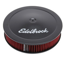Edelbrock Pro-flo Black 14 Round Air Cleaner W 3 Cotton Element Deep Flange Edelbrock Pro-flo Black 14 Round Air Cleaner W 3 Cotton Element Deep Flange