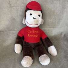 Vintage Knickerbocker 18" Curious George Monkey Plush SEWN KOREA HA Rey Toy