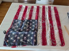 American Flag Patriotic Scarf 30" x 69" Red White Blue, USA, 4th of July, Cute