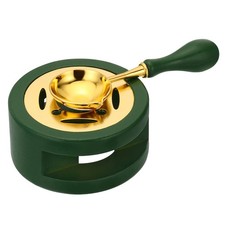 Wax Seal Warmer with Melting Spoon,for Wax Sealing Stamp Dark Green,1.46 2.95" 