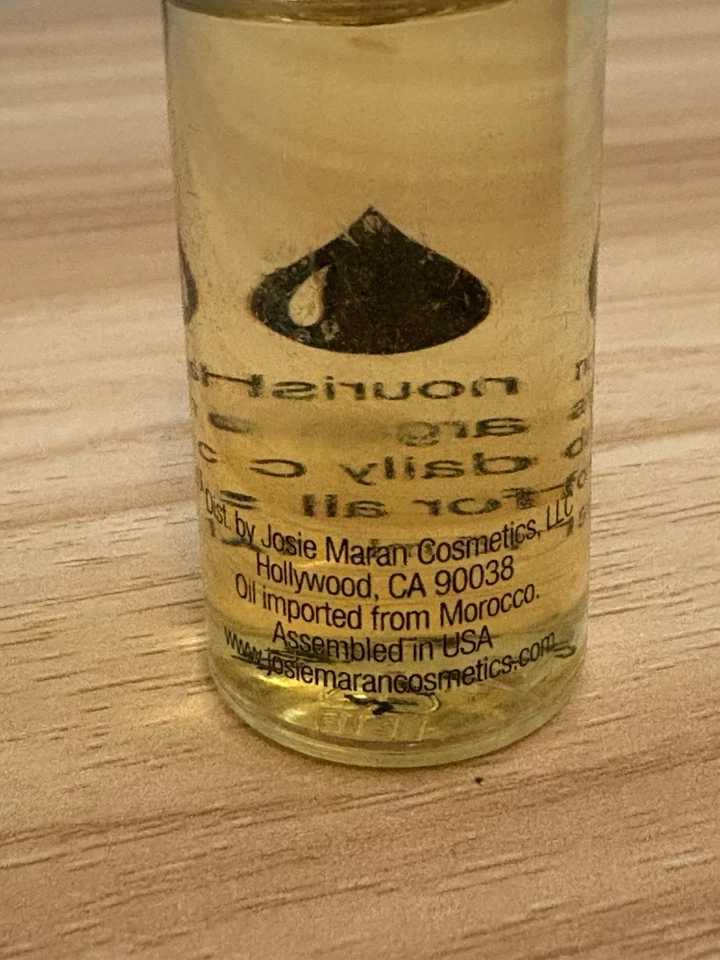 Aceite limpiador de argán Josie Maran .15 ML / 1/2 fl oz botella de viaje - ¡Nuevo! Foto 4 de 4